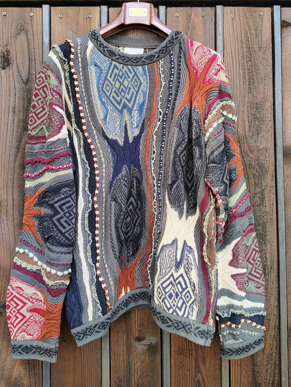 Men's COOGI Multicolor Textured Knit Sweater